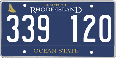 RI license plate 339120