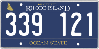 RI license plate 339121