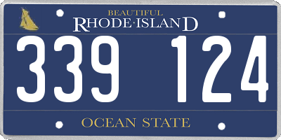 RI license plate 339124