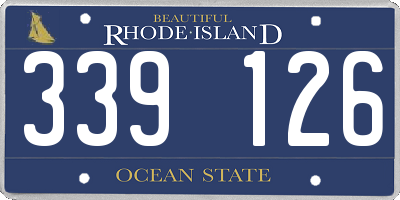RI license plate 339126