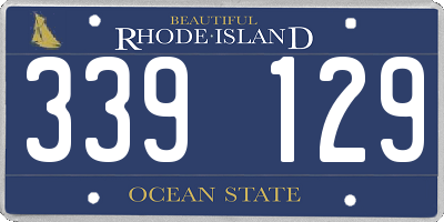RI license plate 339129