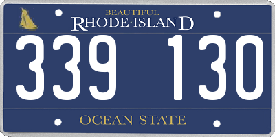 RI license plate 339130
