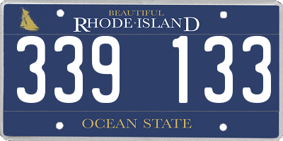 RI license plate 339133