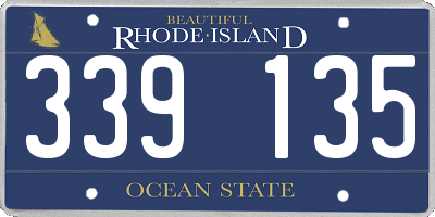 RI license plate 339135