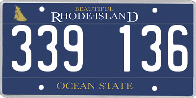 RI license plate 339136