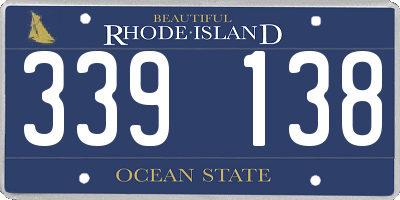 RI license plate 339138