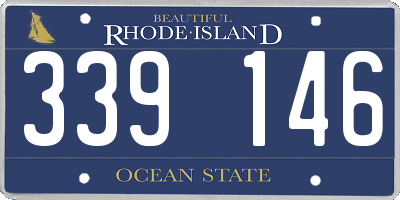 RI license plate 339146
