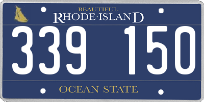 RI license plate 339150
