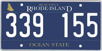 RI license plate 339155