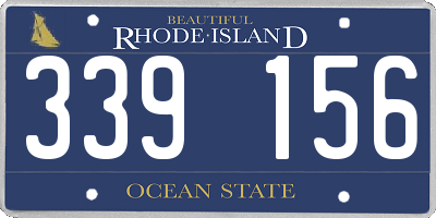 RI license plate 339156