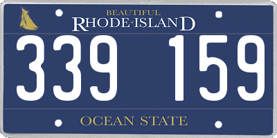 RI license plate 339159
