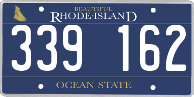 RI license plate 339162