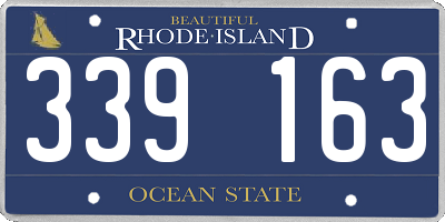 RI license plate 339163