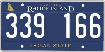 RI license plate 339166