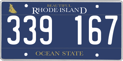 RI license plate 339167