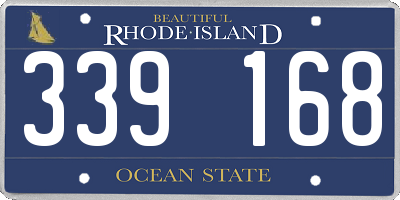RI license plate 339168