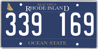 RI license plate 339169