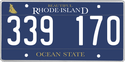 RI license plate 339170