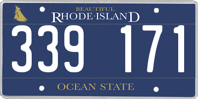 RI license plate 339171