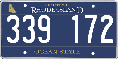 RI license plate 339172