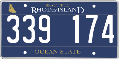 RI license plate 339174