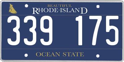 RI license plate 339175