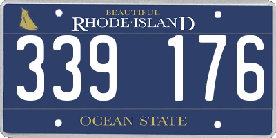 RI license plate 339176