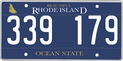RI license plate 339179