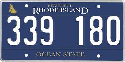 RI license plate 339180