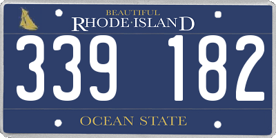 RI license plate 339182