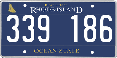 RI license plate 339186