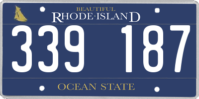 RI license plate 339187