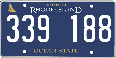 RI license plate 339188