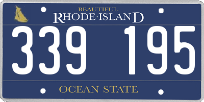 RI license plate 339195