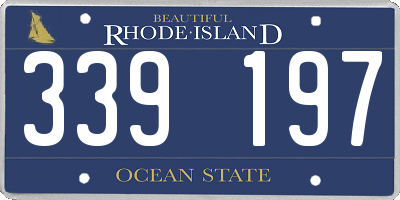 RI license plate 339197