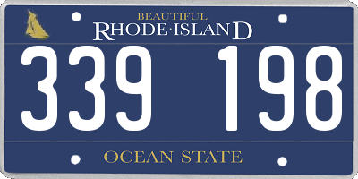 RI license plate 339198
