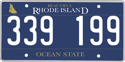 RI license plate 339199