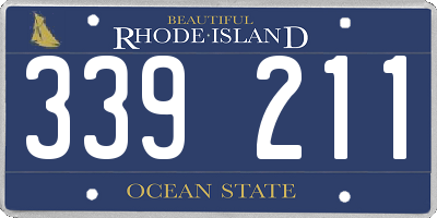 RI license plate 339211