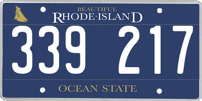RI license plate 339217