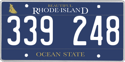 RI license plate 339248