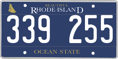 RI license plate 339255