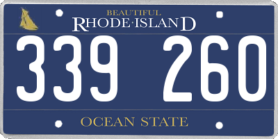 RI license plate 339260