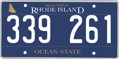 RI license plate 339261