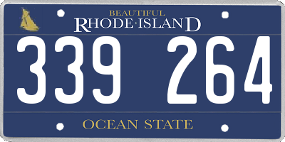 RI license plate 339264