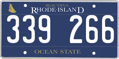 RI license plate 339266