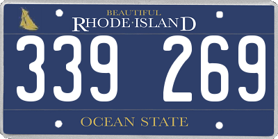 RI license plate 339269