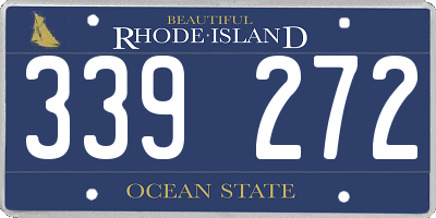 RI license plate 339272