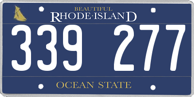 RI license plate 339277
