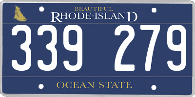 RI license plate 339279