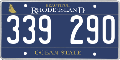 RI license plate 339290